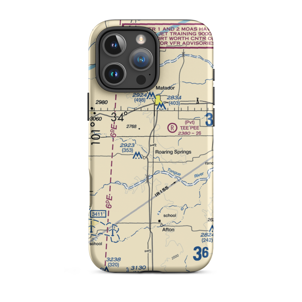 Buzz Field (0TE3) VFR Sectional  Tough iPhone Case iPhone 16 Pro Max model shown
