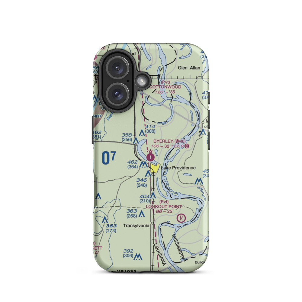 Byerley Airport (0M8) VFR Sectional  Tough iPhone Case iPhone 16 model shown
