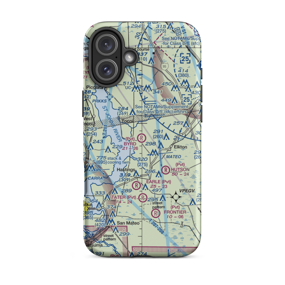 Byrd Air Field (5FL4) VFR Sectional  Tough iPhone Case iPhone 16 Plus model shown