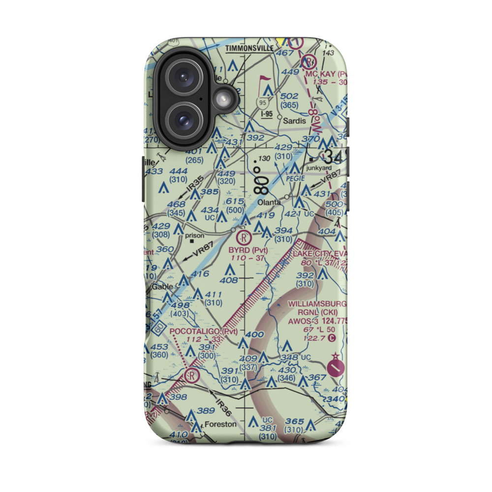 Byrd Field (SC48) VFR Sectional  Tough iPhone Case iPhone 16 Plus model shown