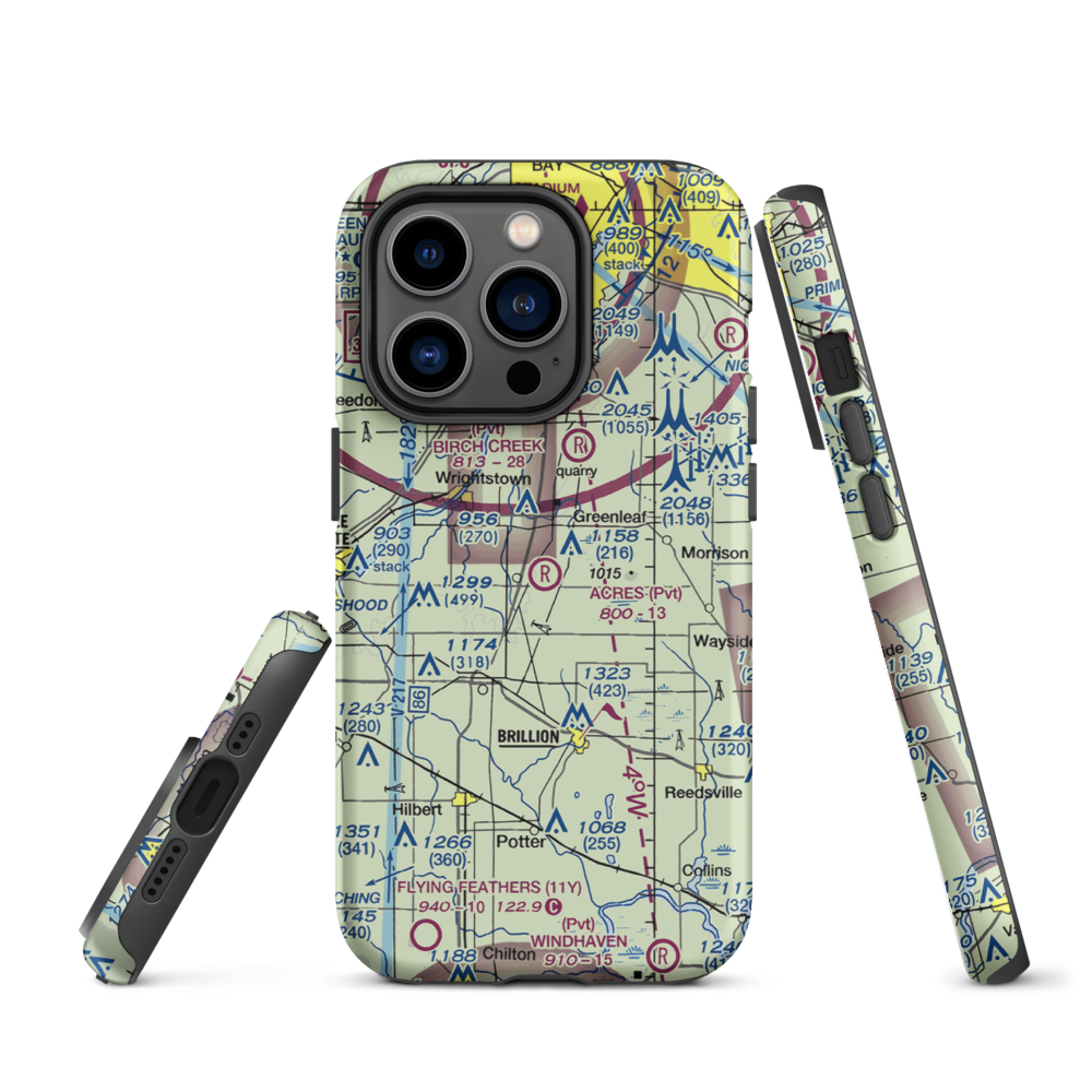 C. R. Acres Airport (2WS3) VFR Sectional  Tough iPhone Case iPhone 14 Pro model shown