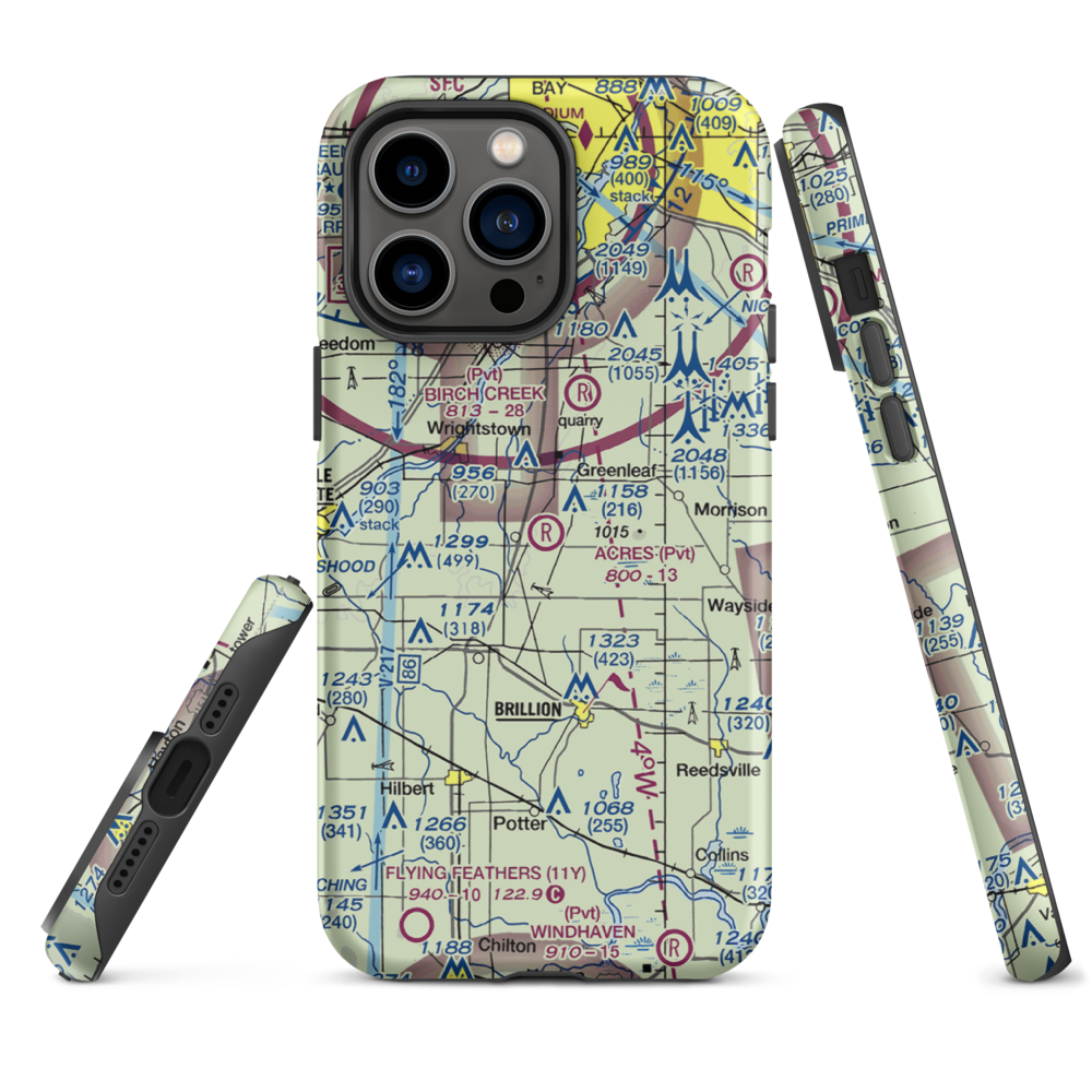 C. R. Acres Airport (2WS3) VFR Sectional  Tough iPhone Case iPhone 14 Pro Max model shown