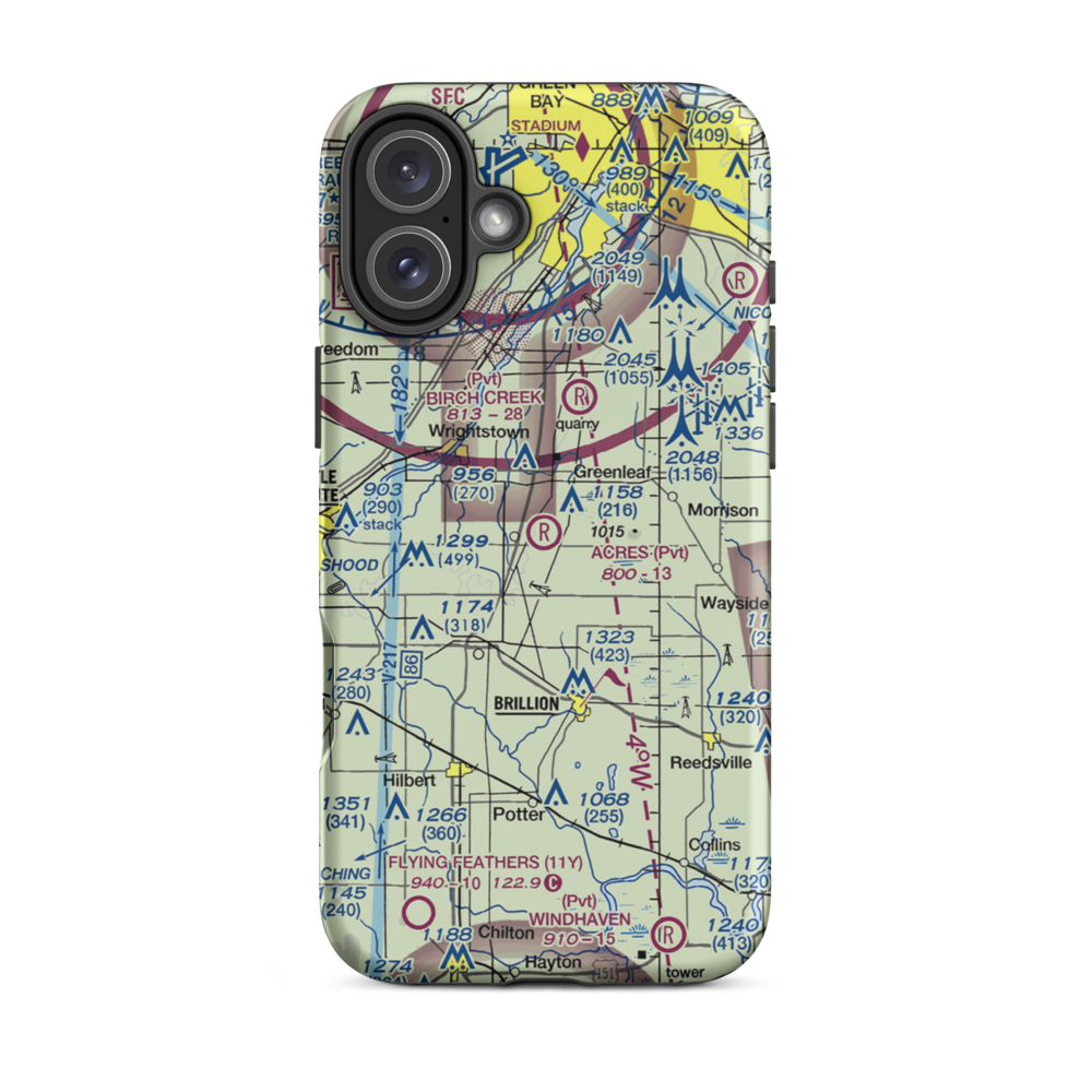 C. R. Acres Airport (2WS3) VFR Sectional  Tough iPhone Case iPhone 16 Plus model shown
