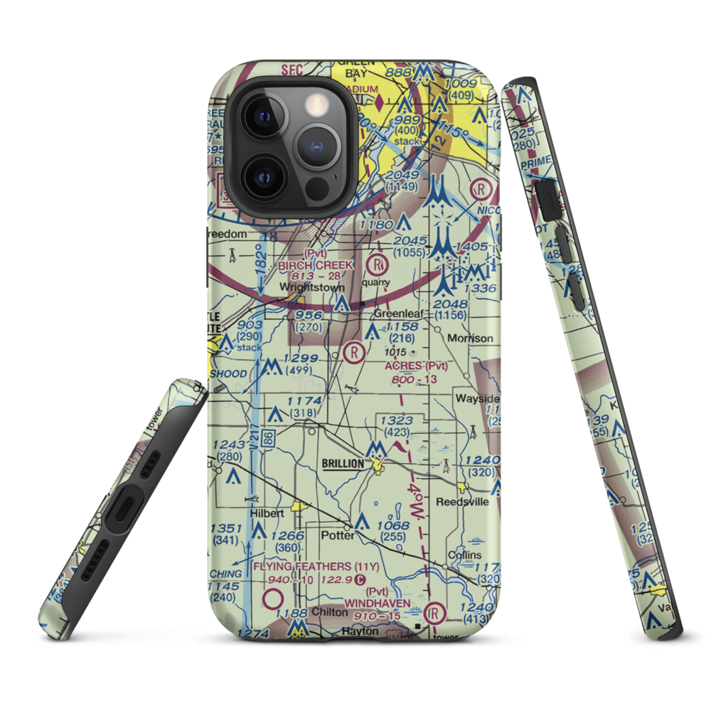 C. R. Acres Airport (2WS3) VFR Sectional  Tough iPhone Case iPhone 12 Pro Max model shown