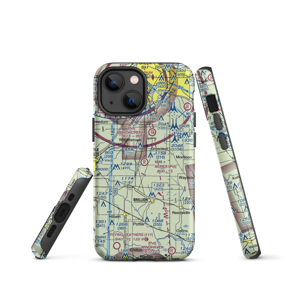 C. R. Acres Airport (2WS3) VFR Sectional  Tough iPhone Case iPhone 13 mini model shown