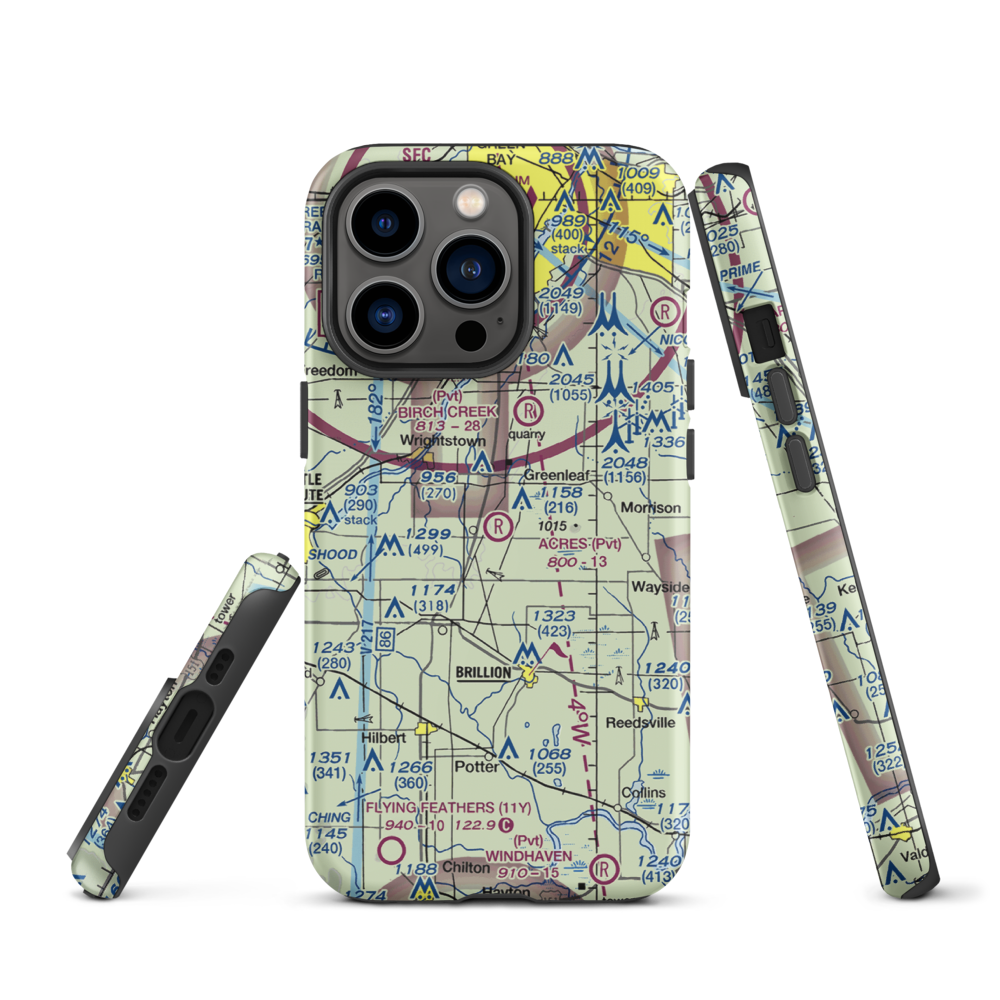C. R. Acres Airport (2WS3) VFR Sectional  Tough iPhone Case iPhone 13 Pro model shown