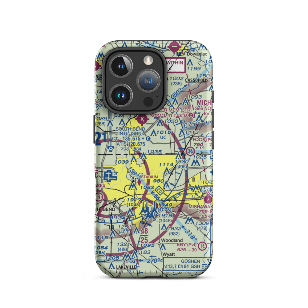 C. V. Airport (II43) VFR Sectional  Tough iPhone Case iPhone 16 Pro model shown