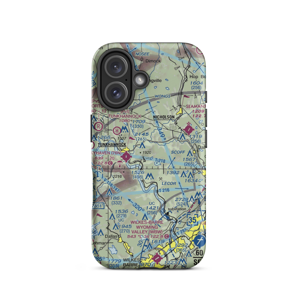 C.J.K. Airport (4PN8) VFR Sectional  Tough iPhone Case iPhone 16 model shown