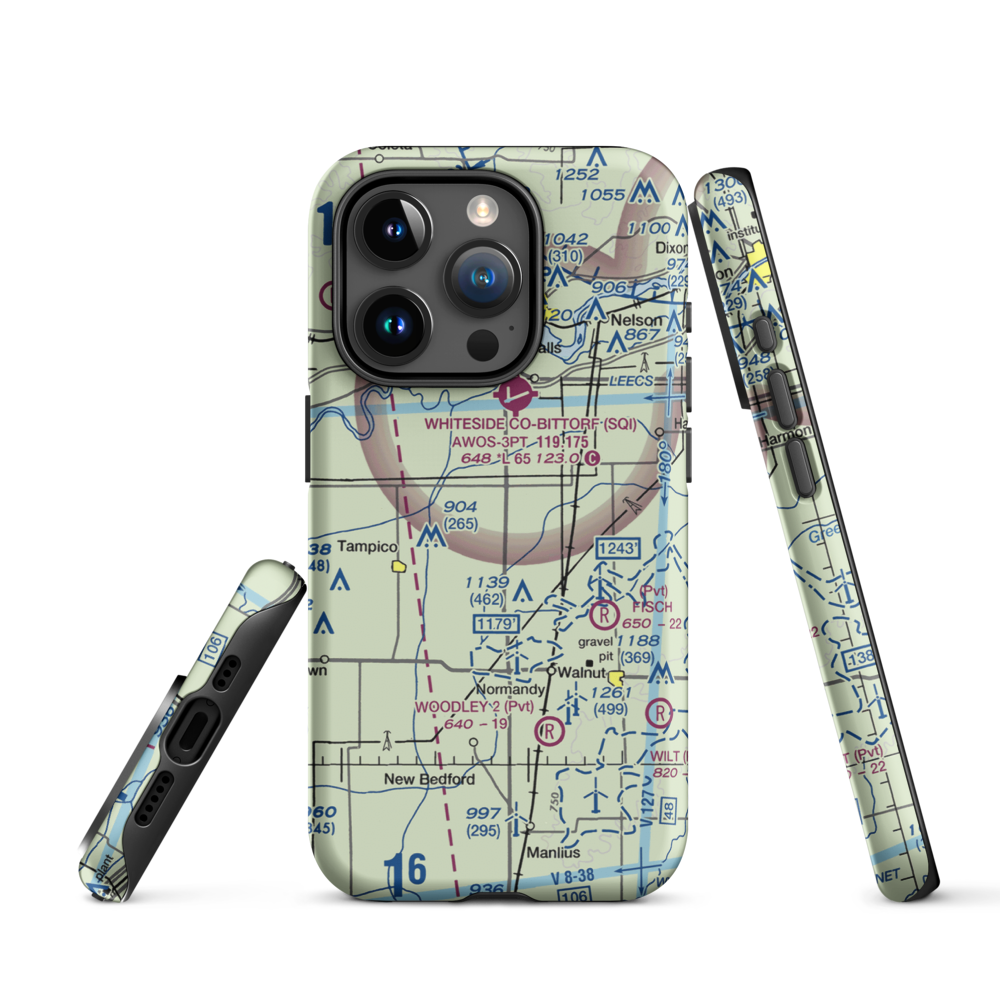 Cady Aerial RLA Restricted Landing Area (0IS3) VFR Sectional  Tough iPhone Case iPhone 15 Pro model shown