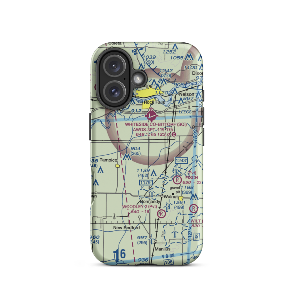 Cady Aerial RLA Restricted Landing Area (0IS3) VFR Sectional  Tough iPhone Case iPhone 16 model shown