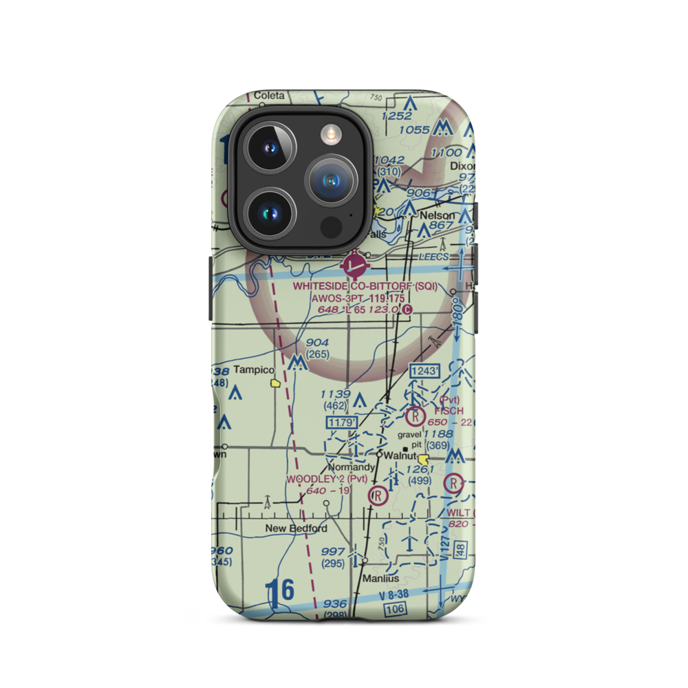 Cady Aerial RLA Restricted Landing Area (0IS3) VFR Sectional  Tough iPhone Case iPhone 16 Pro model shown