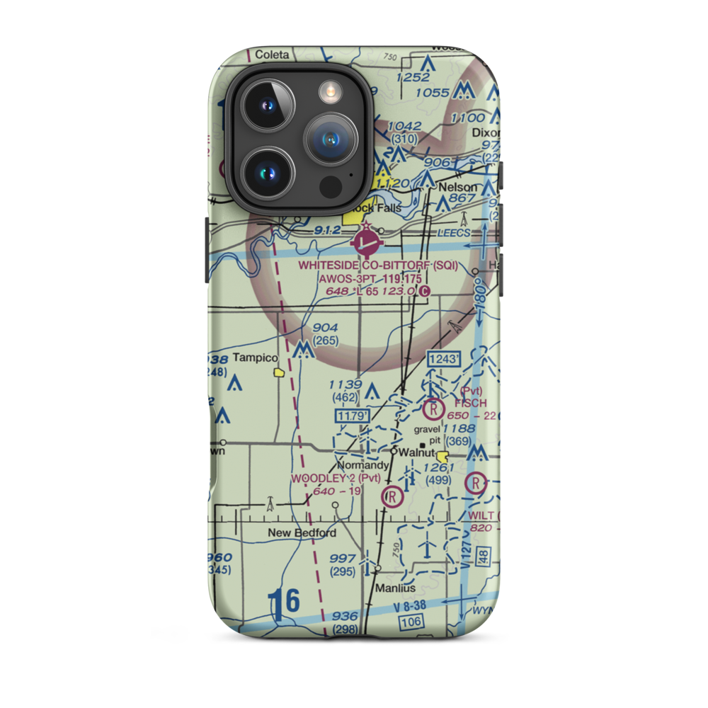Cady Aerial RLA Restricted Landing Area (0IS3) VFR Sectional  Tough iPhone Case iPhone 16 Pro Max model shown