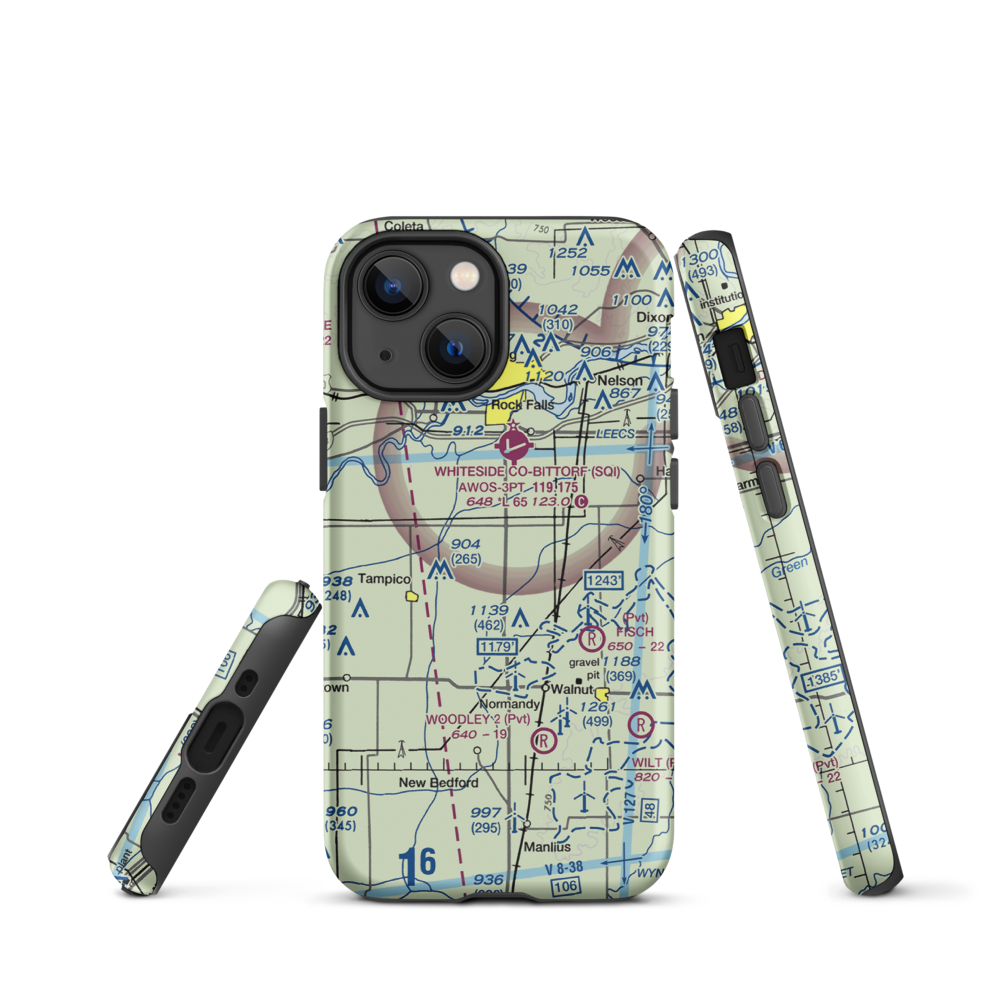 Cady Aerial RLA Restricted Landing Area (0IS3) VFR Sectional  Tough iPhone Case iPhone 13 mini model shown