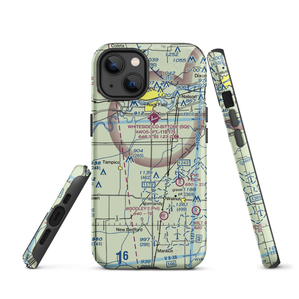 Cady Aerial RLA Restricted Landing Area (0IS3) VFR Sectional  Tough iPhone Case iPhone 13 model shown
