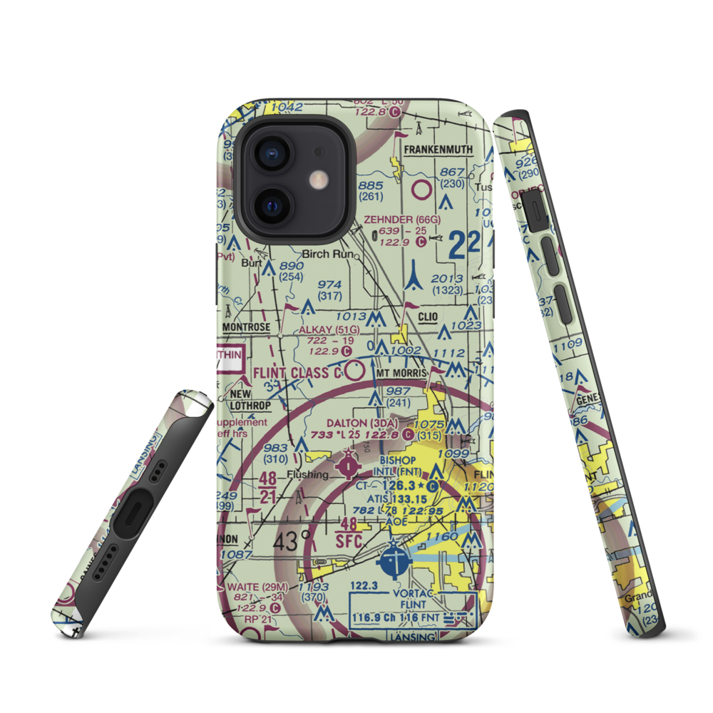 Cagney Airport (51G) VFR Sectional  Tough iPhone Case iPhone 12 model shown
