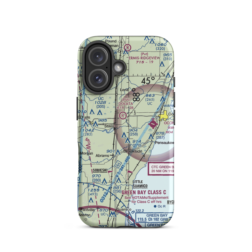 Cain's Field (WS72) VFR Sectional  Tough iPhone Case iPhone 16 model shown