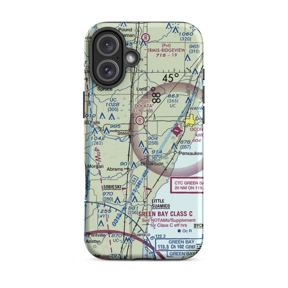 Cain's Field (WS72) VFR Sectional  Tough iPhone Case iPhone 16 Plus model shown