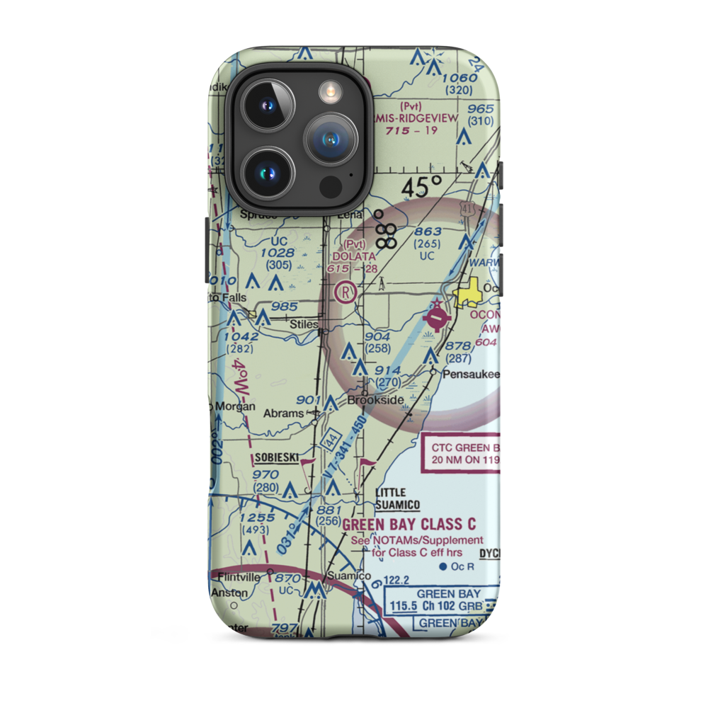 Cain's Field (WS72) VFR Sectional  Tough iPhone Case iPhone 16 Pro Max model shown