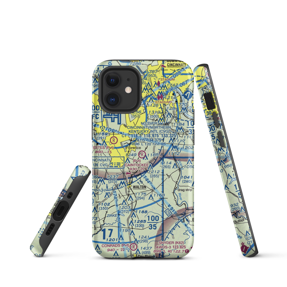 Caintuckee Airport (8KY6) VFR Sectional  Tough iPhone Case iPhone 12 mini model shown
