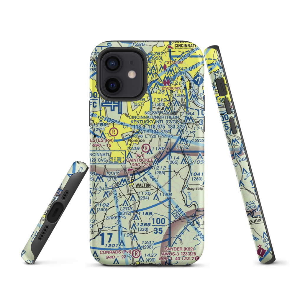 Caintuckee Airport (8KY6) VFR Sectional  Tough iPhone Case iPhone 12 model shown