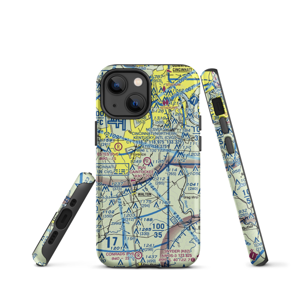 Caintuckee Airport (8KY6) VFR Sectional  Tough iPhone Case iPhone 13 mini model shown