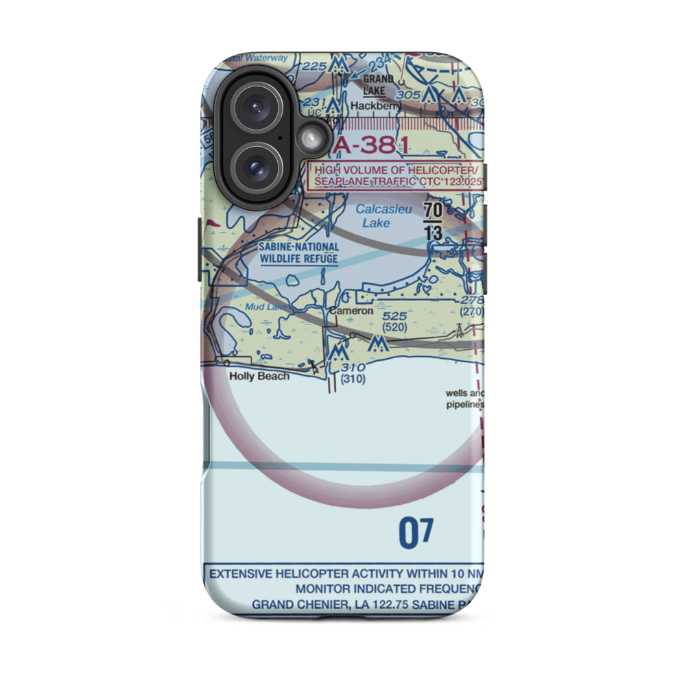 Cameron Airstrip (1LS5) VFR Sectional  Tough iPhone Case iPhone 16 Plus model shown
