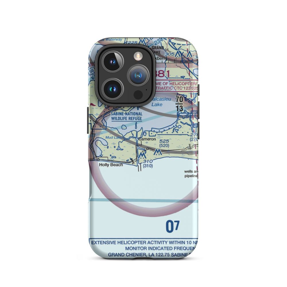 Cameron Airstrip (1LS5) VFR Sectional  Tough iPhone Case iPhone 16 Pro model shown