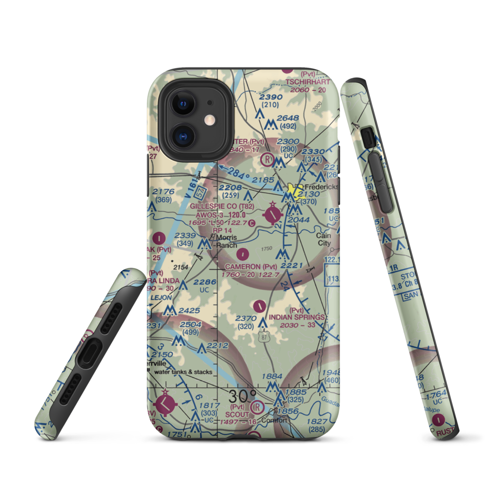 Cameron Ranch Airport (TE97) VFR Sectional  Tough iPhone Case iPhone 11 model shown