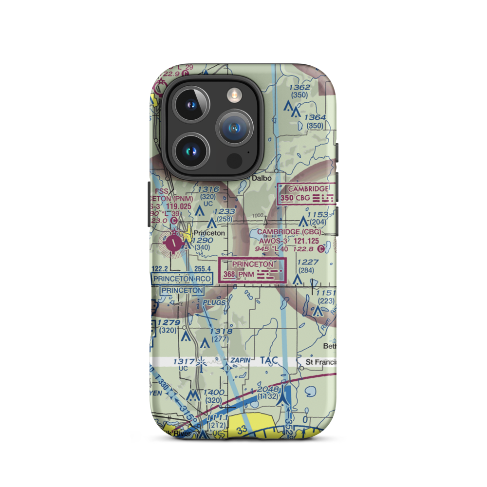 Cameron's Airport (MN47) VFR Sectional  Tough iPhone Case iPhone 16 Pro model shown