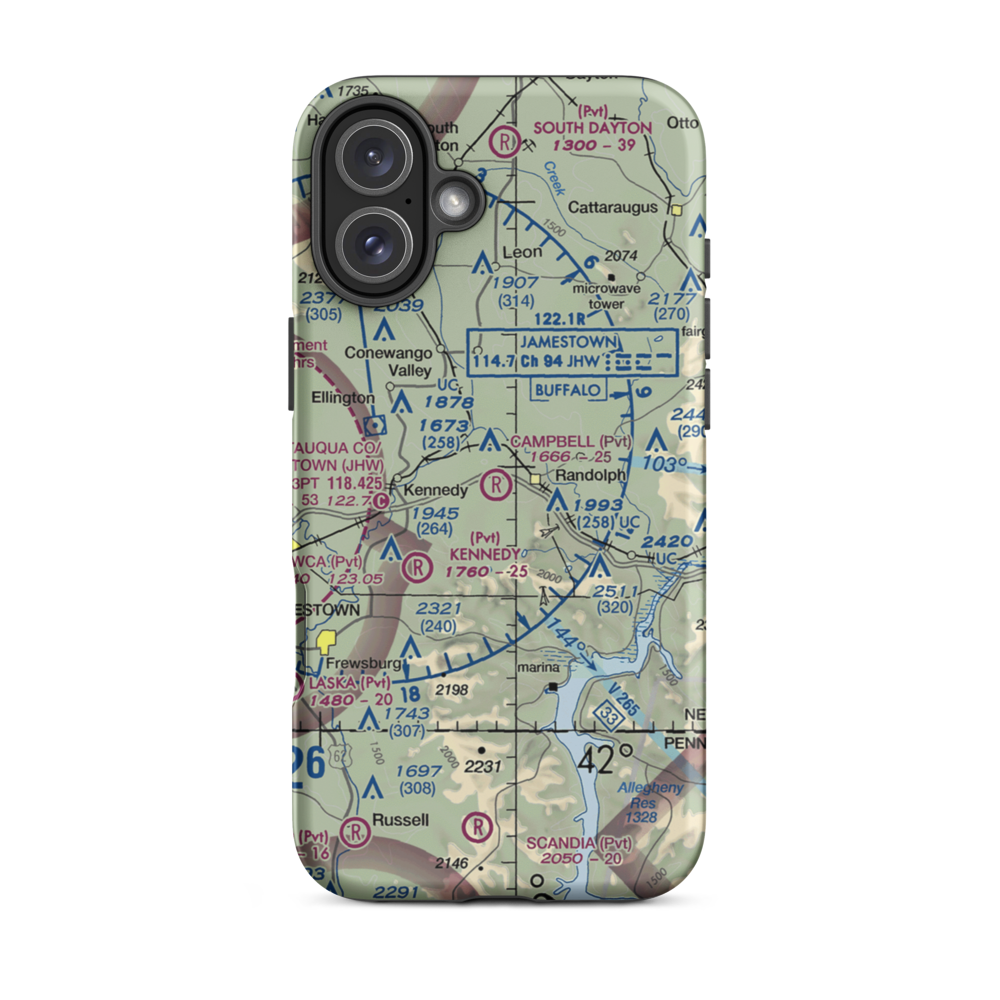 Campbell Field (D85) VFR Sectional  Tough iPhone Case iPhone 16 Plus model shown