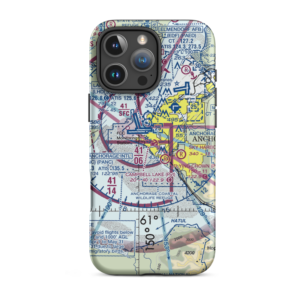 Campbell Lake Seaplane Base (3C3) VFR Sectional  Tough iPhone Case iPhone 16 Pro Max model shown