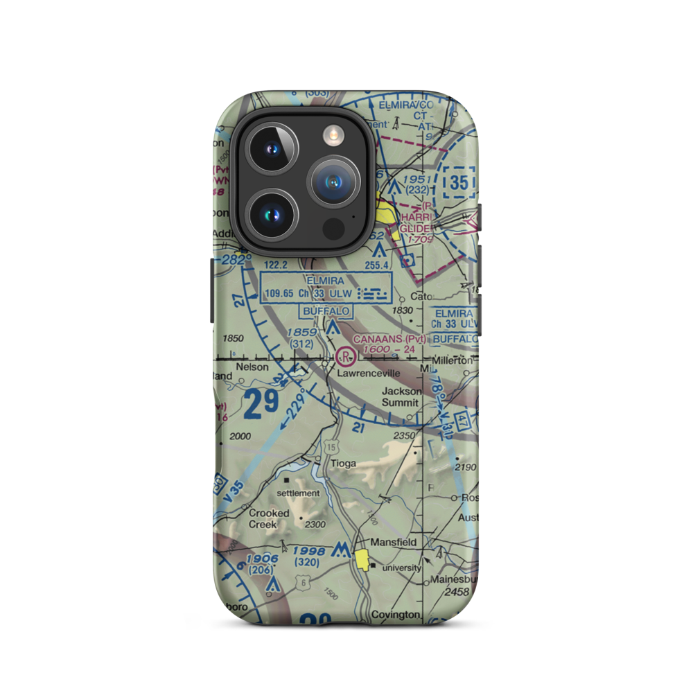 Canaan's Field (PA17) VFR Sectional  Tough iPhone Case iPhone 16 Pro model shown