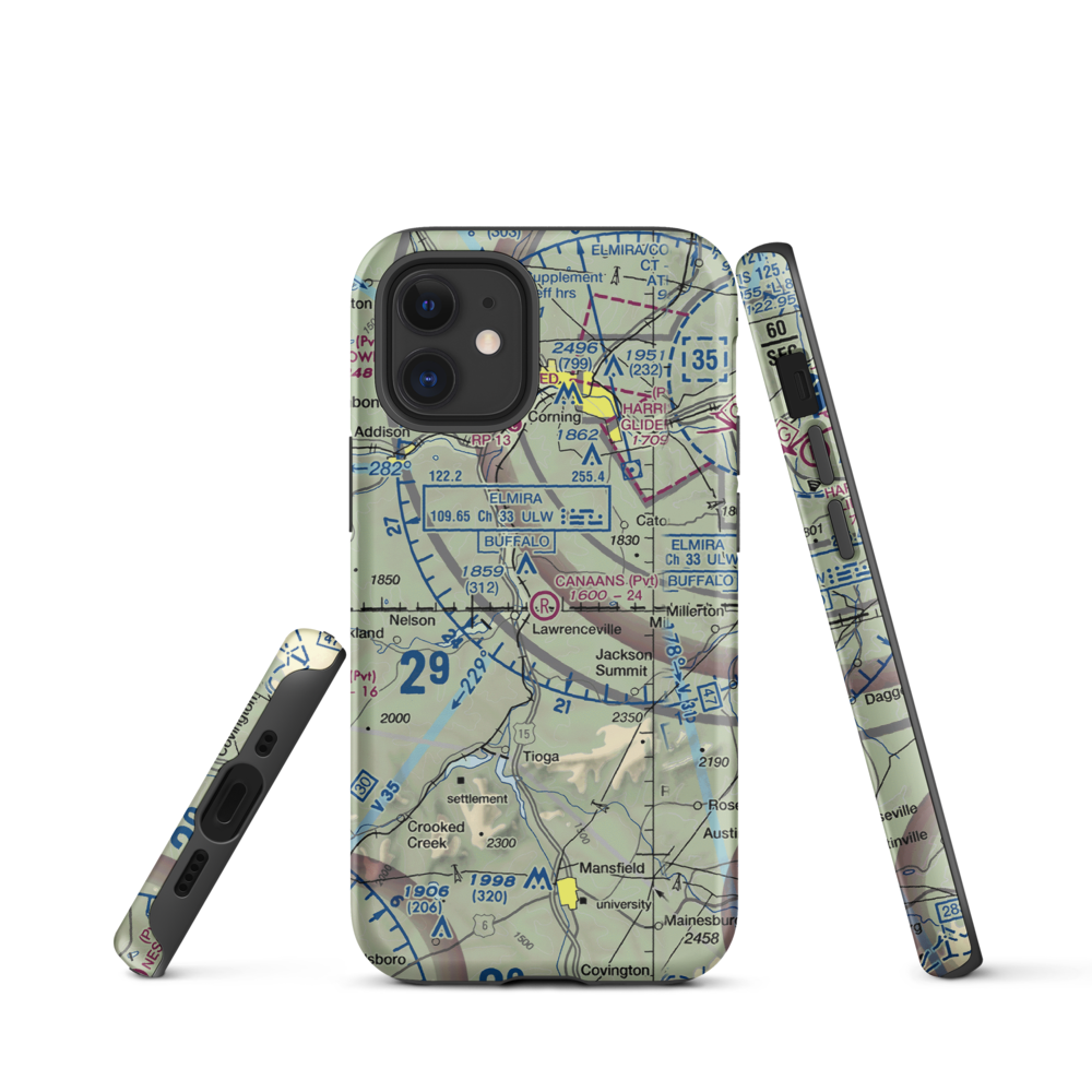 Canaan's Field (PA17) VFR Sectional  Tough iPhone Case iPhone 12 mini model shown