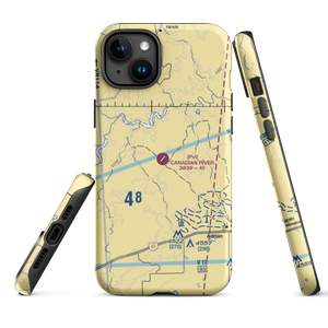 Canadian River Ranch Airport (46XS) VFR Sectional  Tough iPhone Case