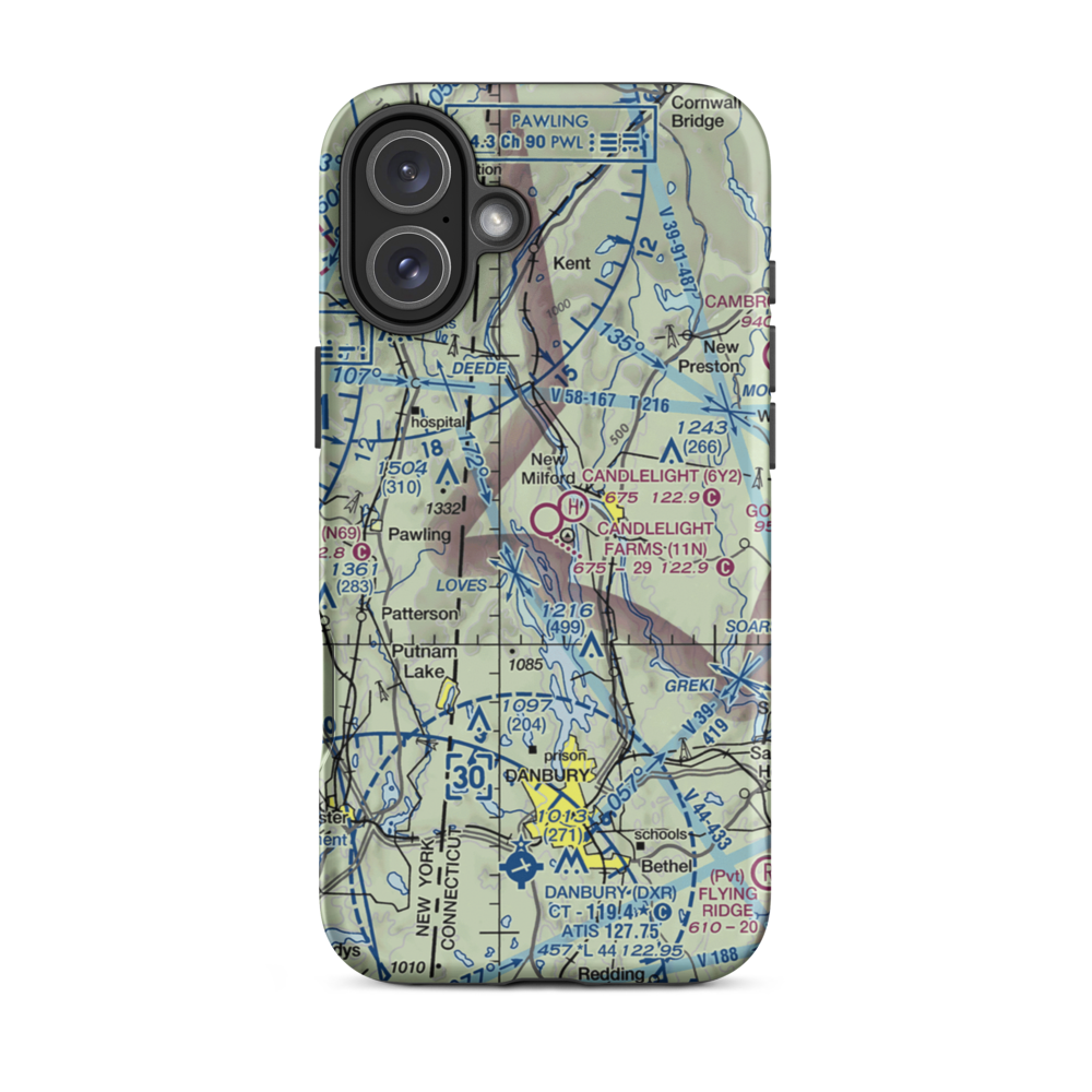 Candlelight Farms Airport (11N) VFR Sectional  Tough iPhone Case iPhone 16 Plus model shown