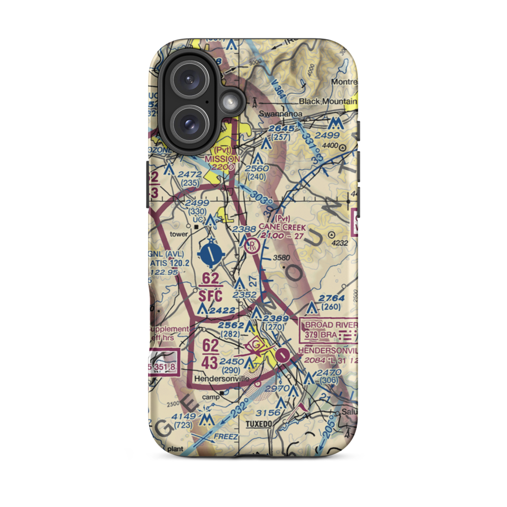 Cane Creek Airport (4NC6) VFR Sectional  Tough iPhone Case iPhone 16 Plus model shown