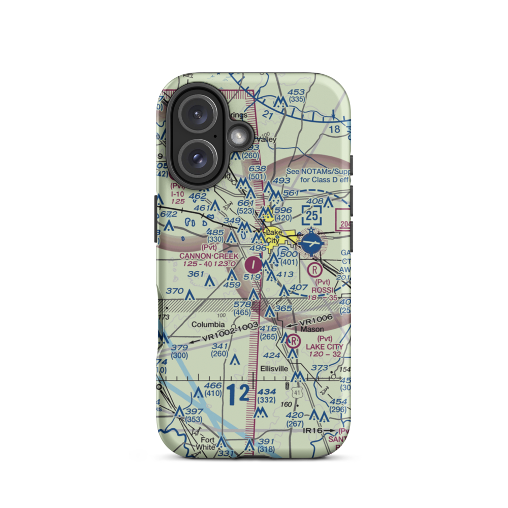 Cannon Creek Airpark (15FL) VFR Sectional  Tough iPhone Case iPhone 16 model shown