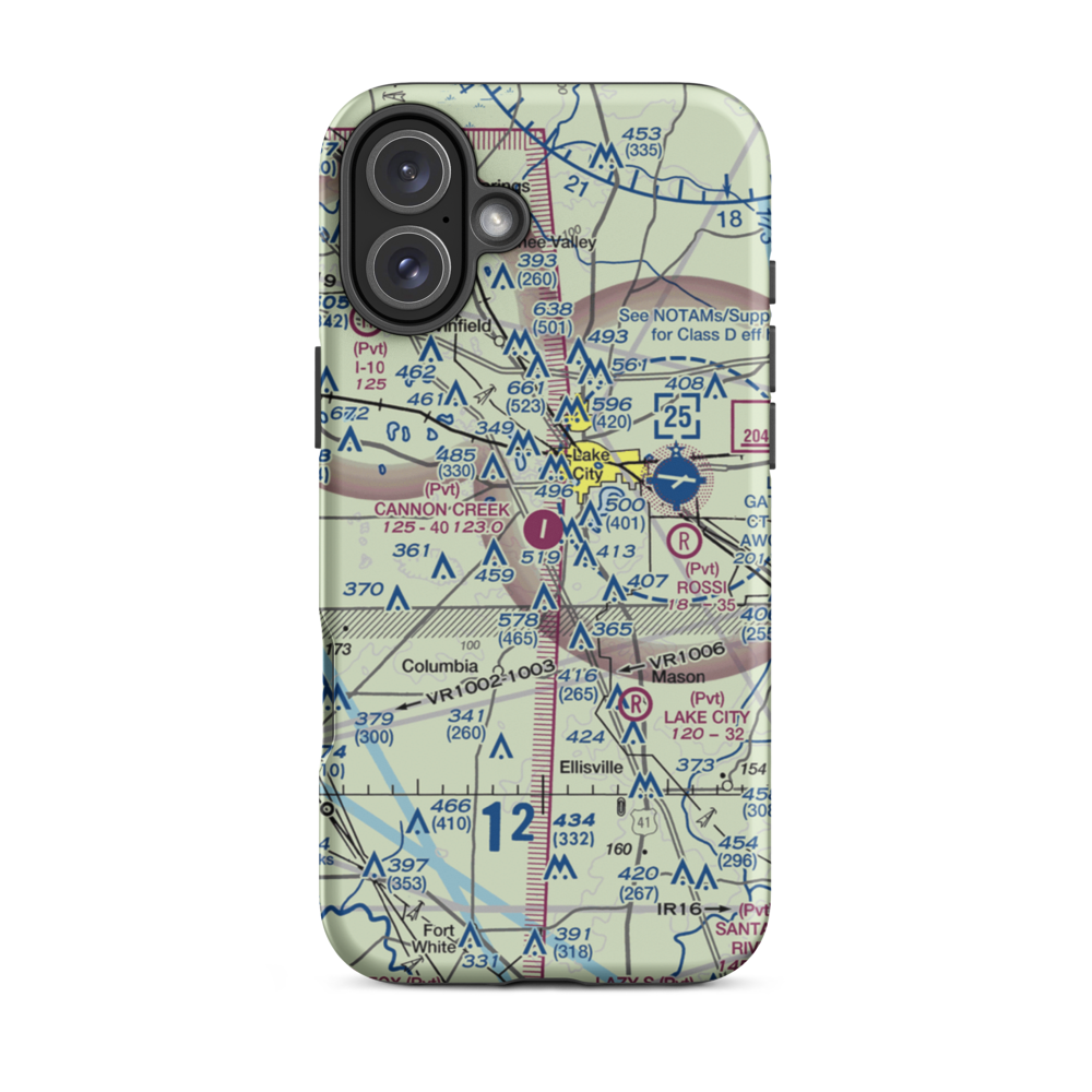 Cannon Creek Airpark (15FL) VFR Sectional  Tough iPhone Case iPhone 16 Plus model shown