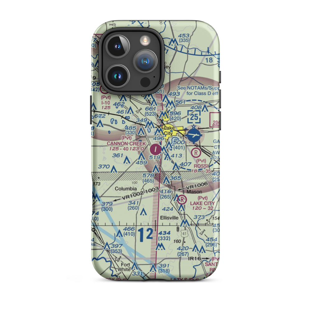 Cannon Creek Airpark (15FL) VFR Sectional  Tough iPhone Case iPhone 16 Pro Max model shown