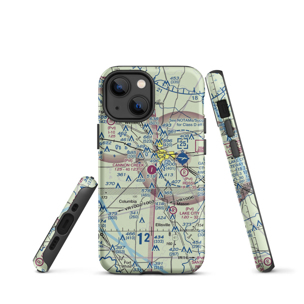 Cannon Creek Airpark (15FL) VFR Sectional  Tough iPhone Case iPhone 13 mini model shown