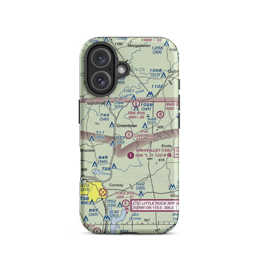 Cantrell Farms Airport (AR06) VFR Sectional  Tough iPhone Case iPhone 16 model shown