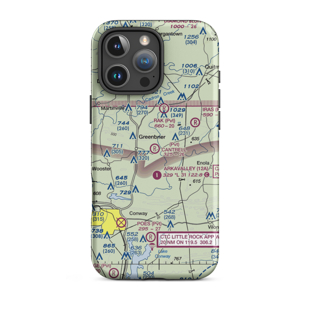 Cantrell Farms Airport (AR06) VFR Sectional  Tough iPhone Case iPhone 16 Pro Max model shown