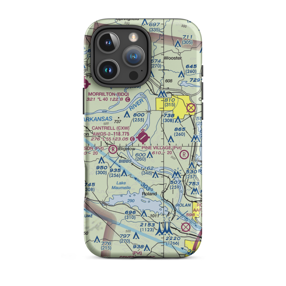 Cantrell Field Airport (CXW) VFR Sectional  Tough iPhone Case iPhone 16 Pro Max model shown