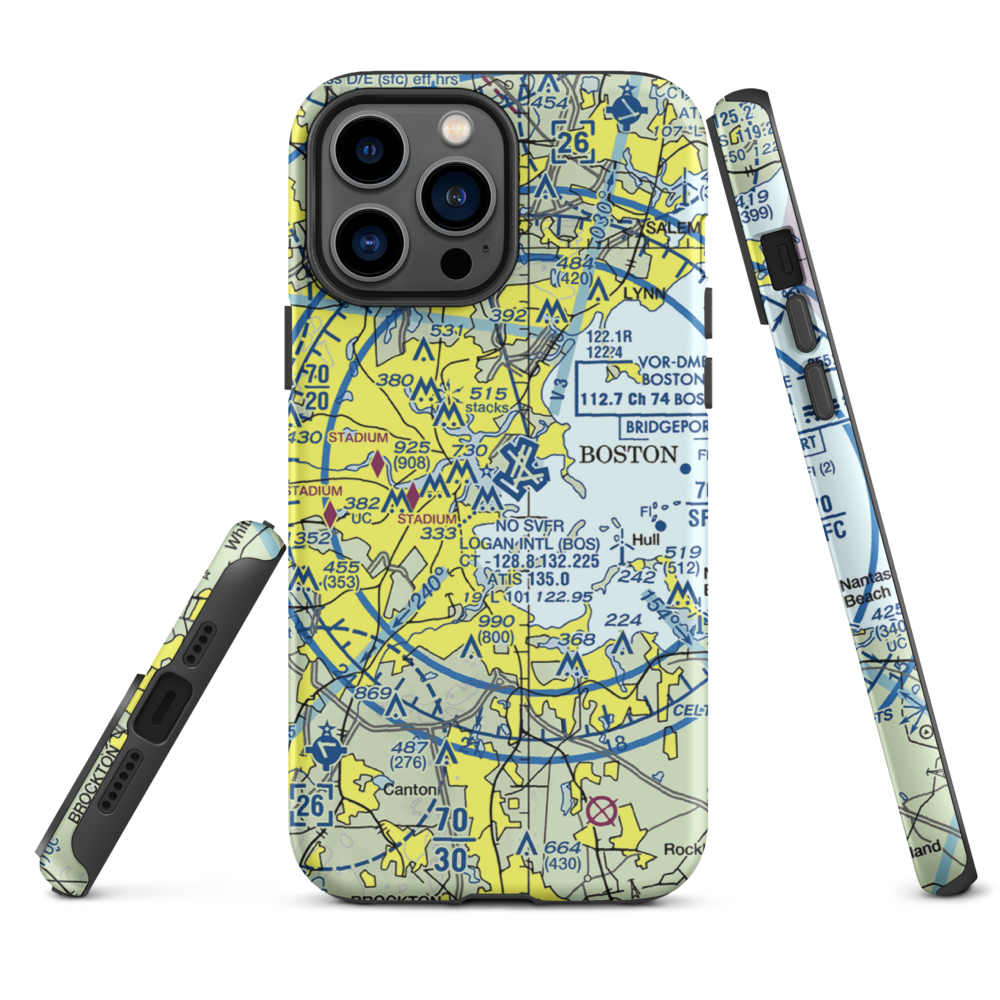 Cape Air Seaplanes on Boston Harbor Seaplane Base (MA87) VFR Sectional  Tough iPhone Case iPhone 13 Pro Max model shown