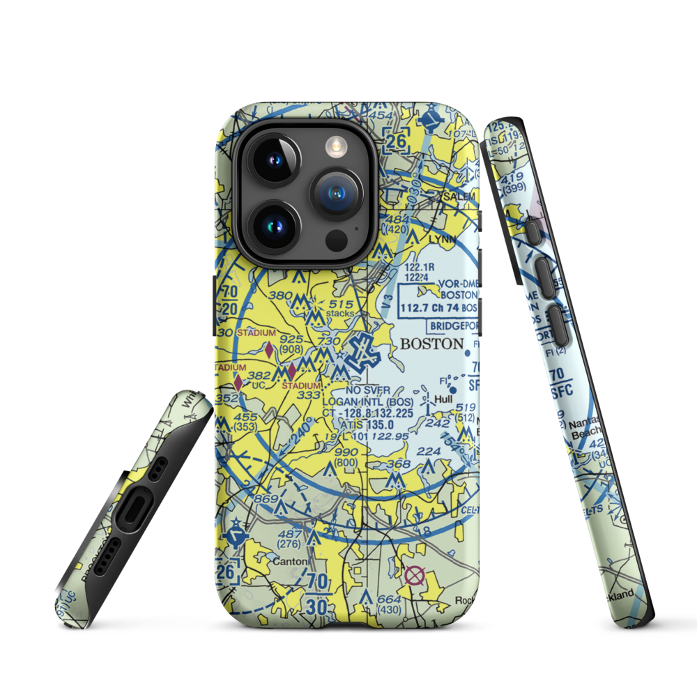 Cape Air Seaplanes on Boston Harbor Seaplane Base (MA87) VFR Sectional  Tough iPhone Case iPhone 15 Pro model shown