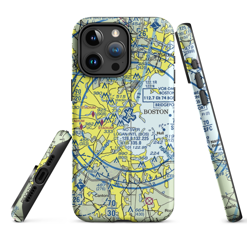 Cape Air Seaplanes on Boston Harbor Seaplane Base (MA87) VFR Sectional  Tough iPhone Case iPhone 15 Pro Max model shown