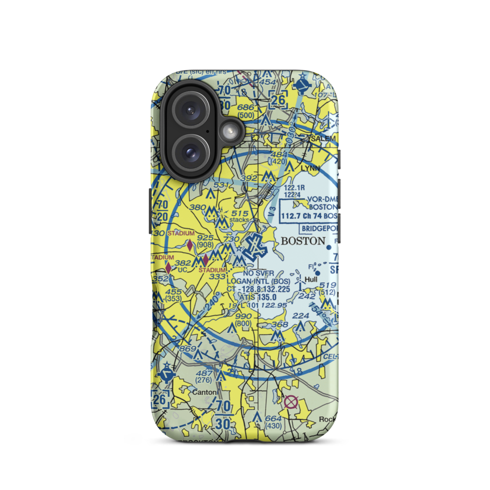 Cape Air Seaplanes on Boston Harbor Seaplane Base (MA87) VFR Sectional  Tough iPhone Case iPhone 16 model shown