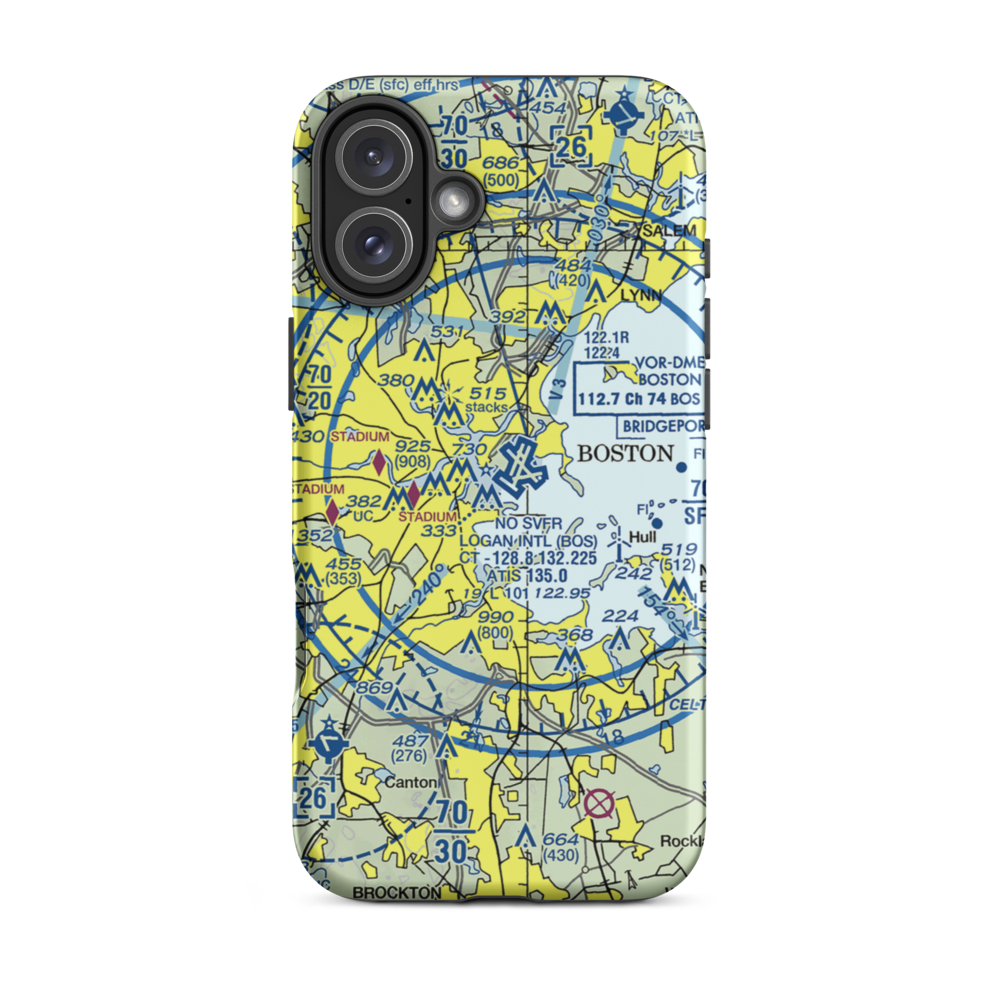 Cape Air Seaplanes on Boston Harbor Seaplane Base (MA87) VFR Sectional  Tough iPhone Case iPhone 16 Plus model shown