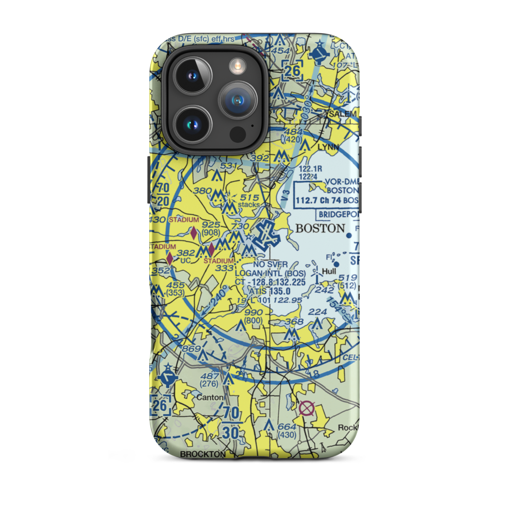Cape Air Seaplanes on Boston Harbor Seaplane Base (MA87) VFR Sectional  Tough iPhone Case iPhone 16 Pro Max model shown