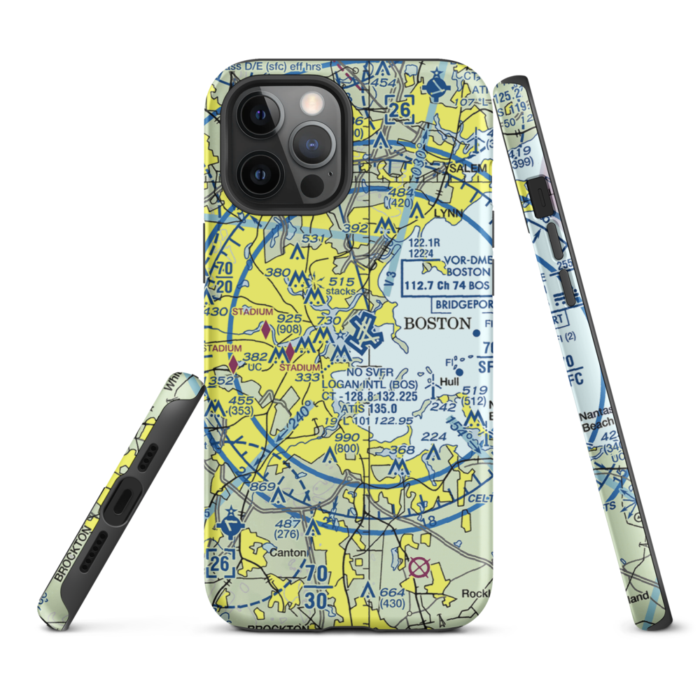 Cape Air Seaplanes on Boston Harbor Seaplane Base (MA87) VFR Sectional  Tough iPhone Case iPhone 12 Pro Max model shown